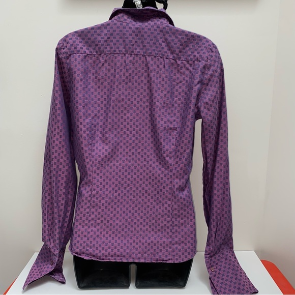Holt Renfrew Purple "Iridescent" Button Down Shirt - Picture 3 of 11